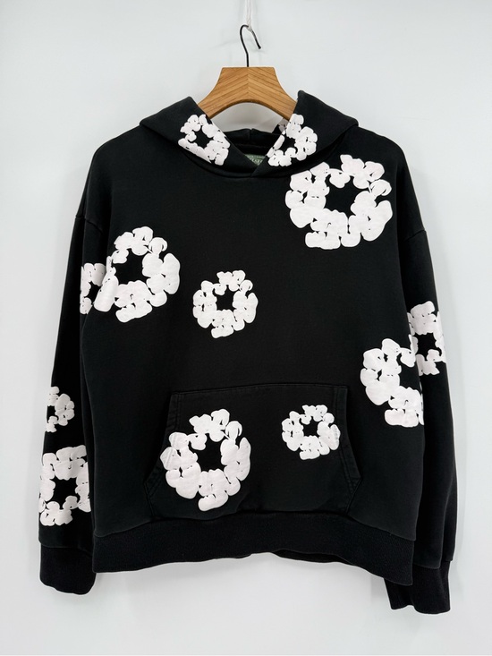 Denim Tears Sweaters - Denim Tears Cotton Wreath Hoodie Black Size M